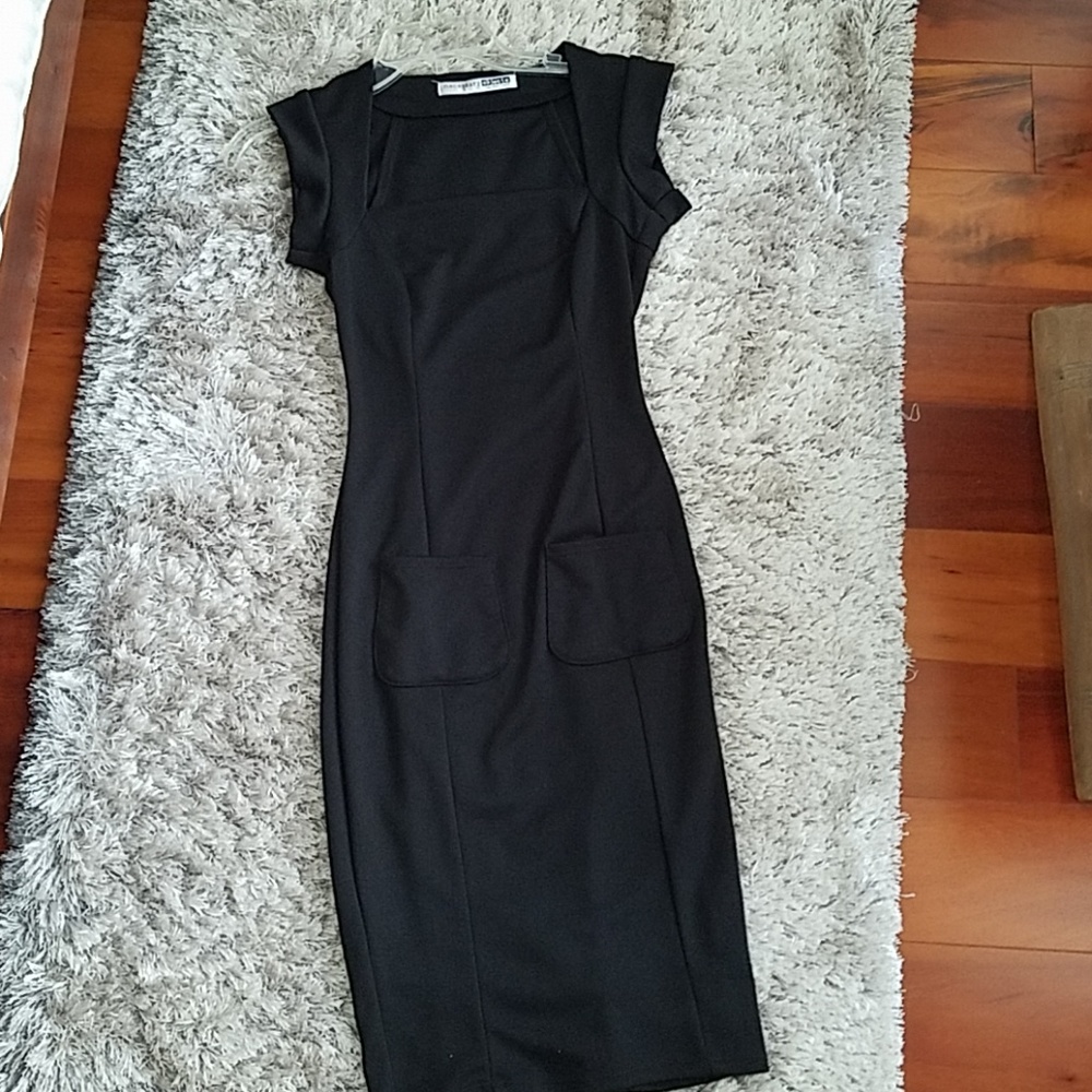 Womens slim black dress